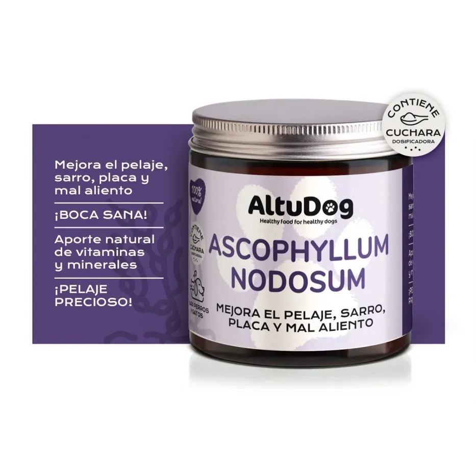Suplemento con algas Ascophyllum Nodosum para perros y gatos