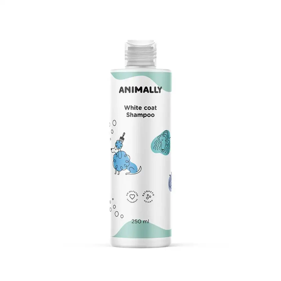 White Coat Shampoo 250 ml - champú para pelo blanco de perros y gatos